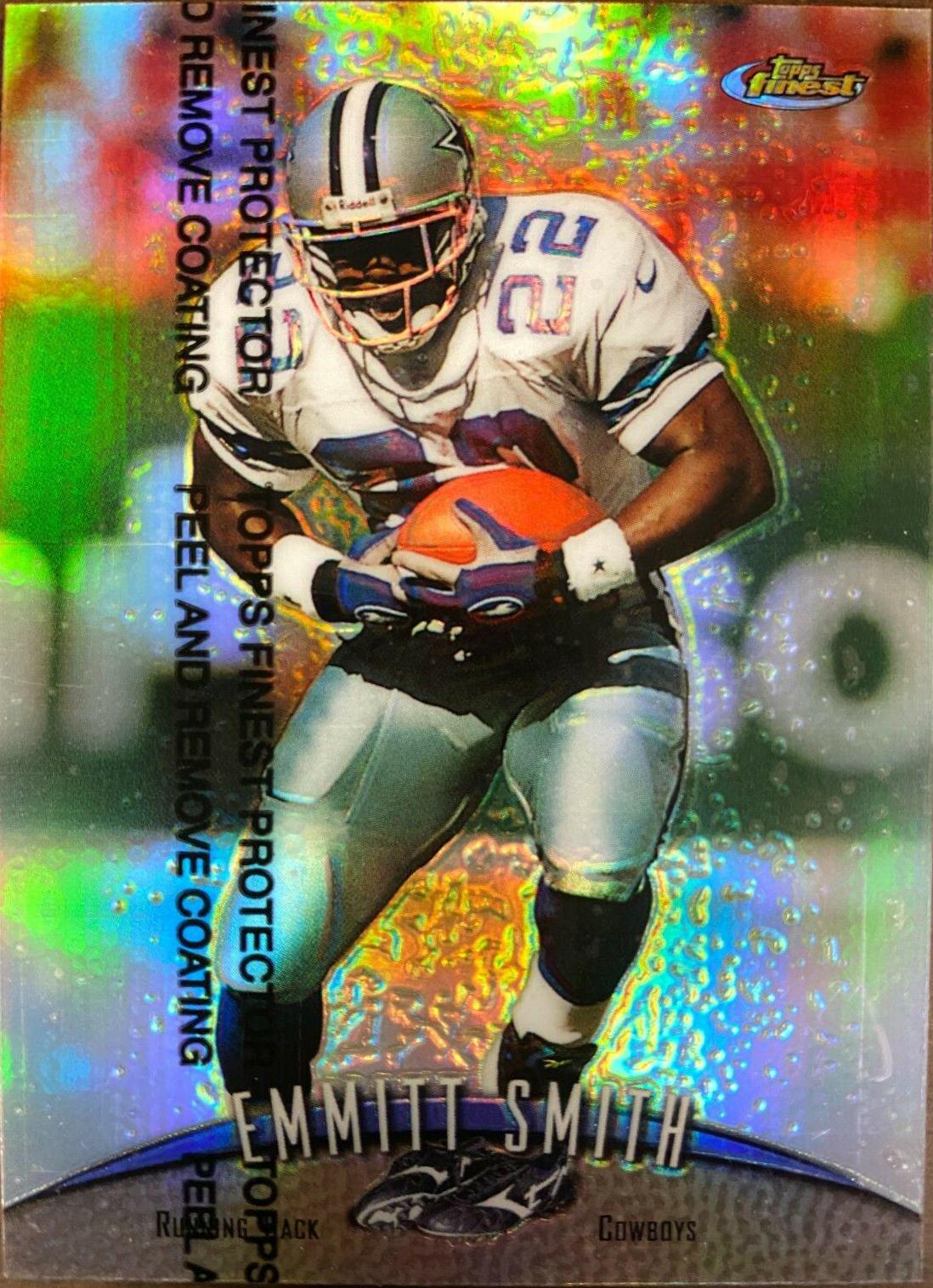 Emmitt Smith [Refractor w/ Coating] #160 Football Cards 1998 Topps Finest