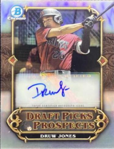 Druw Jones #DPPA-DJ Baseball Cards 2023 Bowman Draft Picks & Prospects Autographs