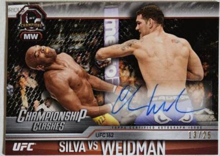 Anderson Silva, Chris Weidman #CCA-SW Ufc Cards 2015 Topps UFC Champions Championship Clashes Autographs