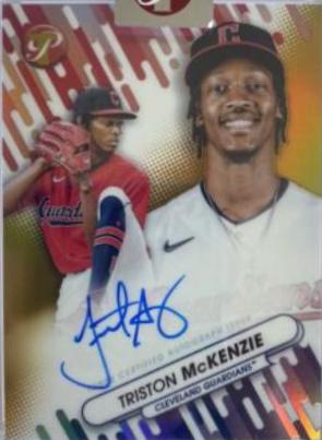 Triston McKenzie [Gold] #FFA-TM Baseball Cards 2023 Topps Pristine Fresh Faces Autographs