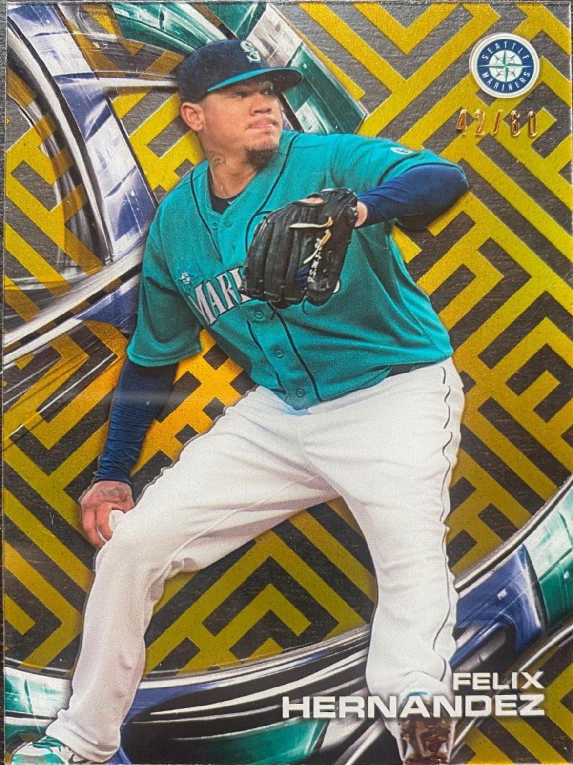 Felix Hernandez [Gold Rainbow] #HT-FH Baseball Cards 2016 Topps High Tek