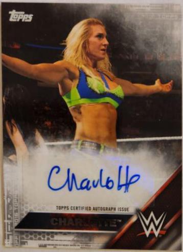 Charlotte [Silver] Wrestling Cards 2016 Topps WWE Then Now Forever Autographs