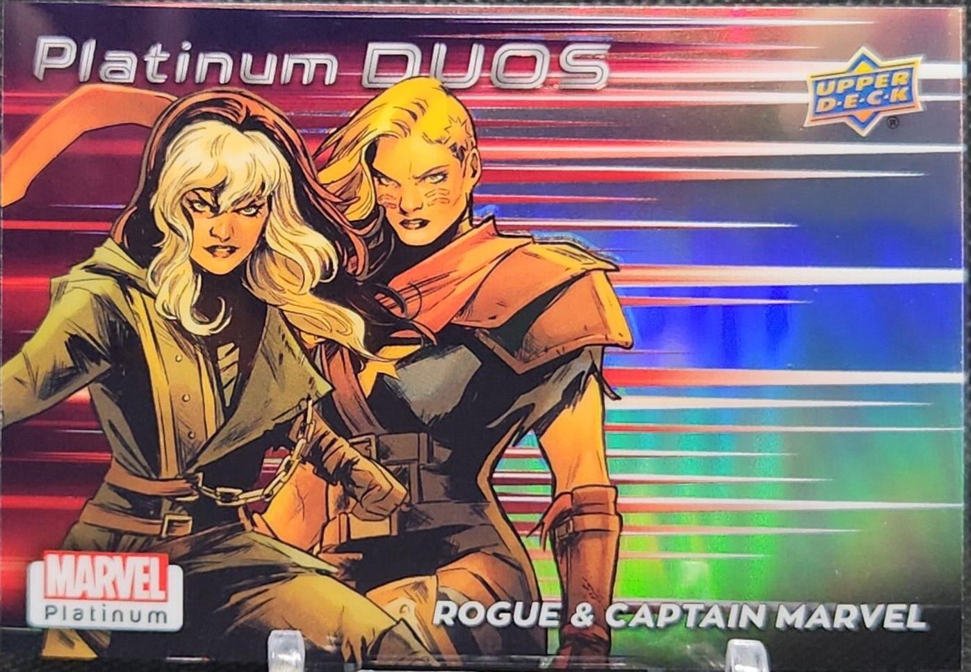 Rogue / Captain Marvel [Rainbow] #PD13 Marvel 2023 Upper Deck Platinum Duos