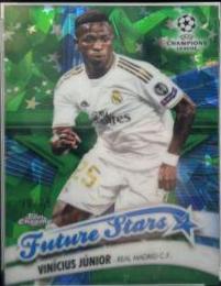 Vinicius Junior [Green] #FS-VJ Soccer Cards 2019 Topps Chrome UEFA Champions League Sapphire Future Stars