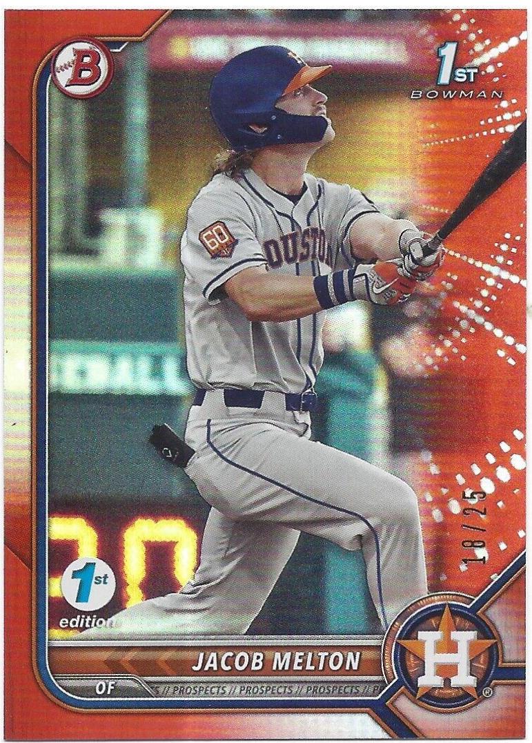 Jacob Melton [Orange] #BD-135 Baseball Cards 2022 Bowman Draft 1st Edition