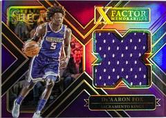 DE'Aaron Fox [Purple Prizm] #XF-DAF Basketball Cards 2017 Panini Select X Factor Memorabilia Prices