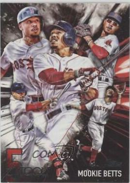 Mookie Betts #5T-6 Baseball Cards 2017 Topps Five Tool