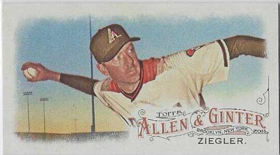 Brad Ziegler [Mini No Number A & G Back] Baseball Cards 2016 Topps Allen & Ginter