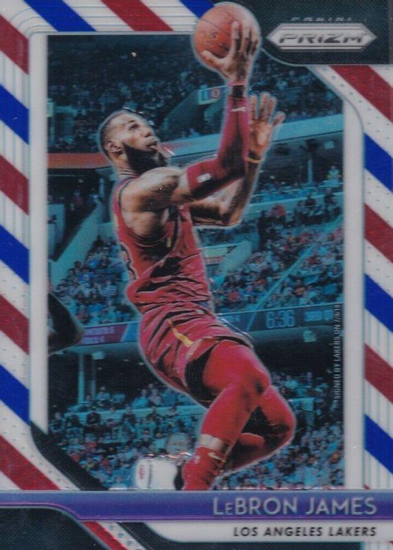 2018 good LEBRON JAMES PANINI PRIZM #6 RED WHITE BLUE PARALLEL PSA 10 GEM MINT