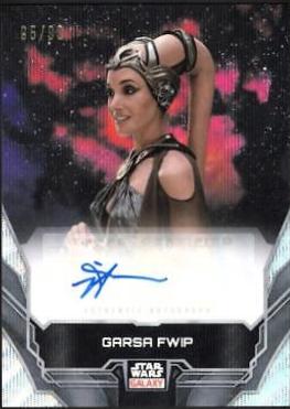 Jennifer Beals as Garsa Fwip [Wave Refractor] #A-JB Star Wars 2024 Topps Chrome Galaxy Autograph