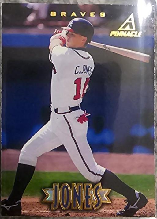 Chipper Jones #123 Baseball Cards 1997 New Pinnacle