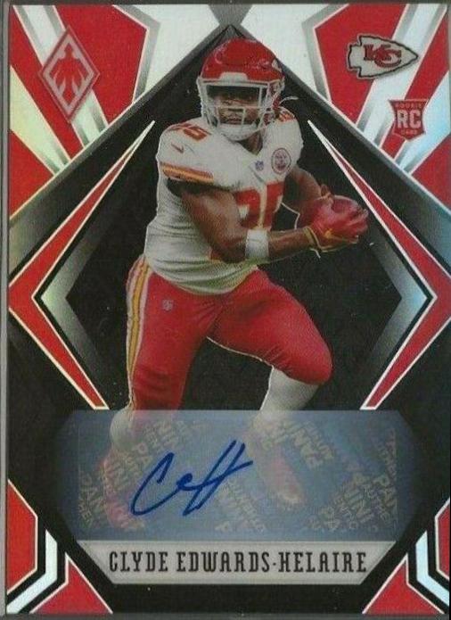 Clyde Edwards Helaire [Autograph Black] #121 Football Cards 2020 Panini Phoenix