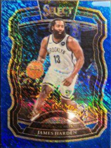 James Harden [Blue Shimmer] #8 Basketball Cards 2020 Panini Select Company