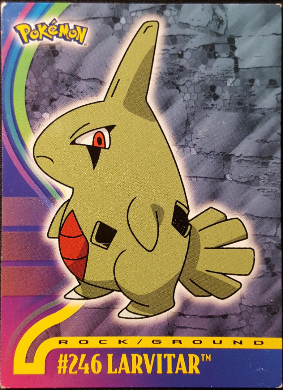 Larvitar #246 Pokemon 2001 Topps Johto Champions