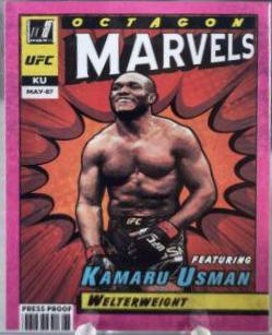 Kamaru Usman [Press Proof] #12 Ufc Cards 2022 Panini Donruss UFC Octagon Marvels