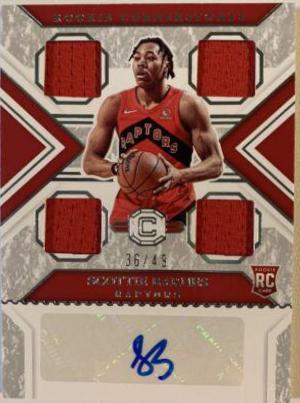 Scottie Barnes #RCO-SBA Basketball Cards 2021 Panini Chronicles Rookie Cornerstones Autographs