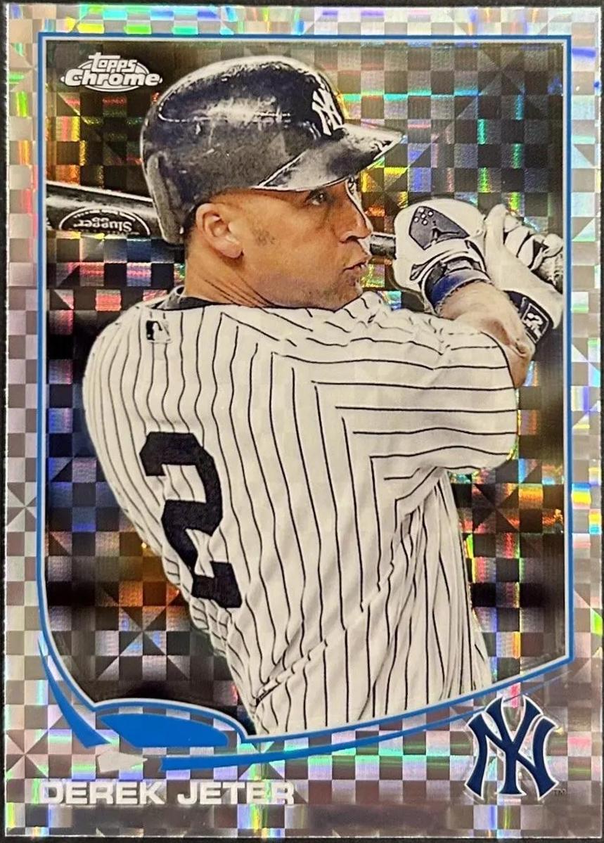 Derek Jeter [Xfractor] #10 Baseball Cards 2013 Topps Chrome