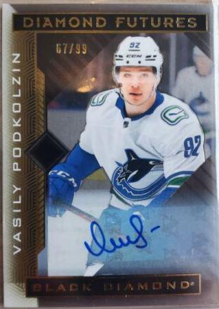 Vasily Podkolzin [Autograph] #BDF-VP Hockey Cards 2021 Upper Deck Black Diamond Futures