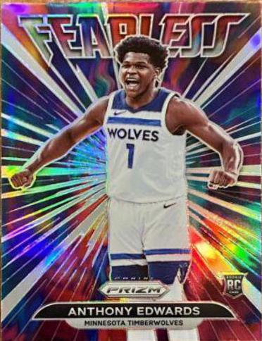 Anthony Edwards [Silver Prizm] #15 Basketball Cards 2021 Panini Prizm Fearless