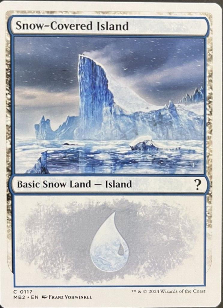 Snow-Covered Island #117 Magic Mystery Booster 2