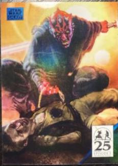 Darth Maul [Blue Refractor] #AM-9 Star Wars 2024 Topps Chrome Galaxy Art of Darth Maul