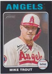 Mike Trout [Black Border] #52 Prices | 2024 Topps Heritage | Baseball Cards