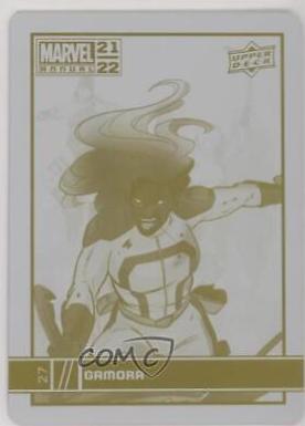 Gamora [Printing Plate] #27 Marvel 2021 Upper Deck Annual