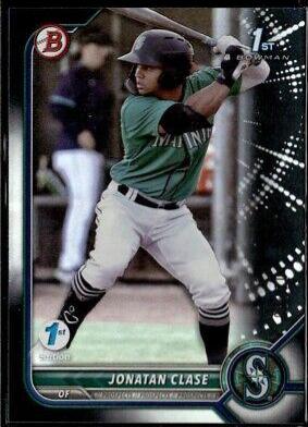 Jonatan Clase [Black Foil] #BPPF-118 Baseball Cards 2022 Bowman 1st Edition