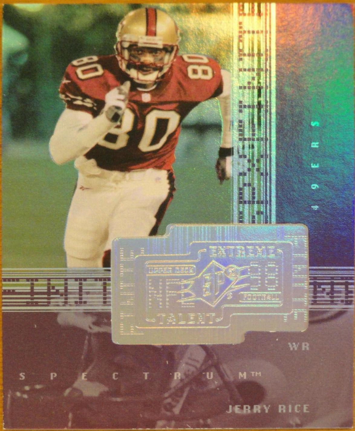 Jerry Rice [Spectrum] #285 Football Cards 1998 Spx Finite