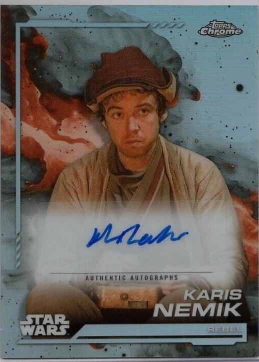 Alex Lawther as Karis Nemik [Gold Refractor] #AU-AL Star Wars 2024 Topps Chrome Autograph