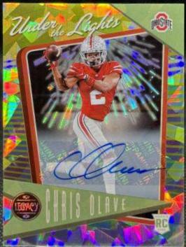 Chris Olave [Yellow Diamond Autograph] #UL-10 Football Cards 2022 Panini Legacy Under The Lights