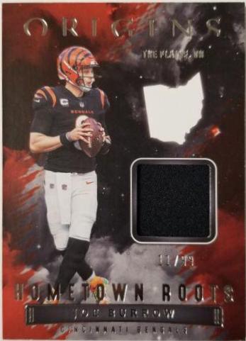 Joe Burrow #HR-JBU Football Cards 2022 Panini Origins Hometown Roots