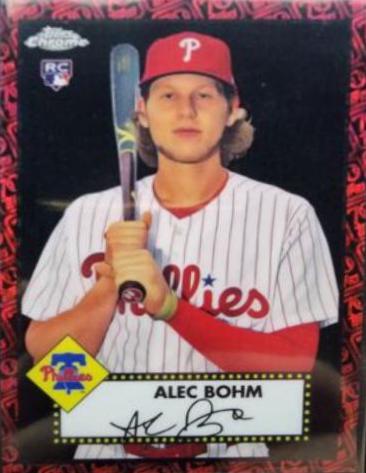 Alec Bohm [Black Red Mini Diamond] #1 Baseball Cards 2021 Topps Chrome Platinum Anniversary