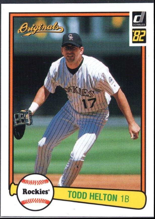 Todd Helton #72 Baseball Cards 2002 Donruss Originals