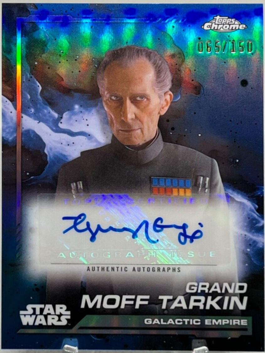 Guy Henry as Grand Moff Tarkin [Skywalker Blue Refractor] #AU-GH Star Wars 2024 Topps Chrome Autograph