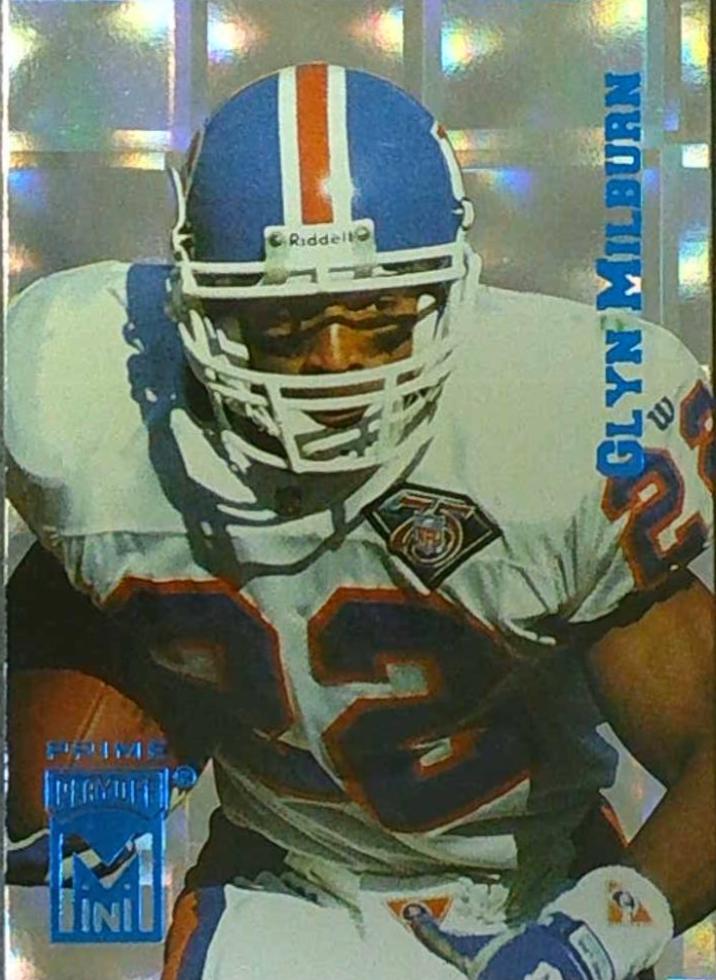 Glyn Milburn [Mini] #72 Football Cards 1995 Playoff Prime