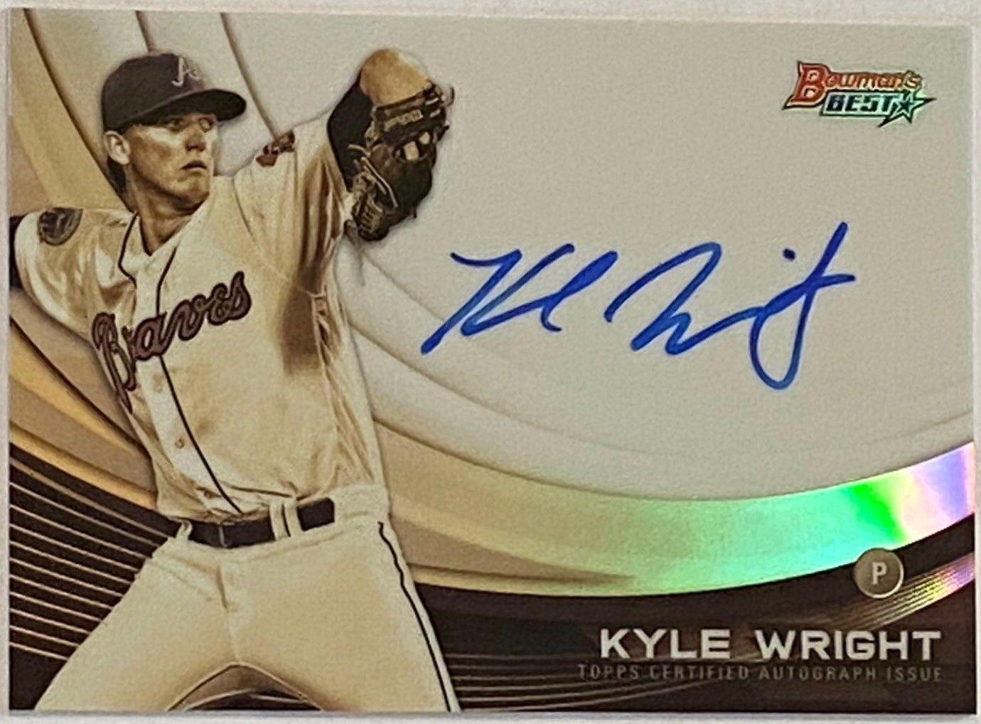 Kyle Wright #MA-KW Baseball Cards 2017 Bowman's Best Monochrome Autograph