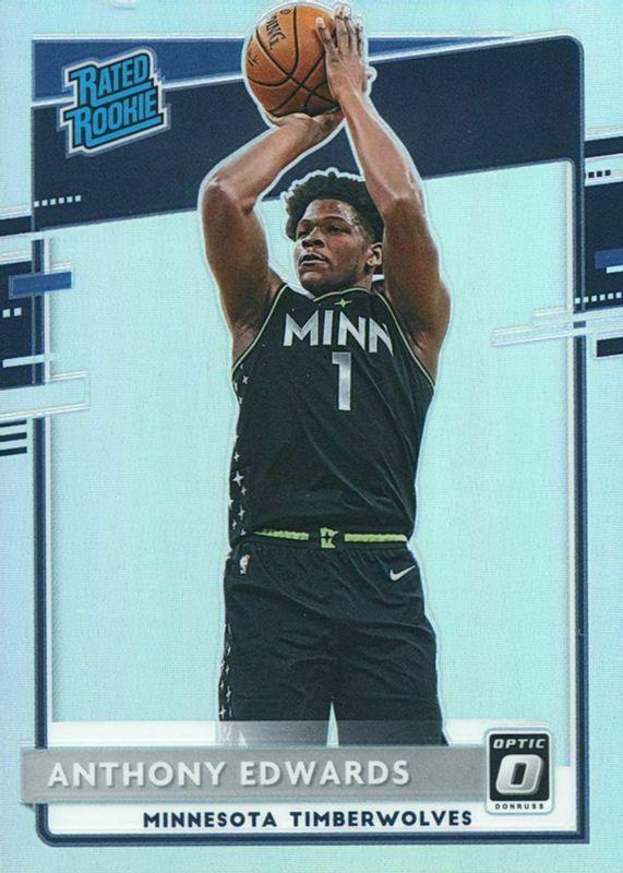 2020-21 Panini NBA HOOPS Holo Anthony Edwards factory SP Rookie Timberwolves RC