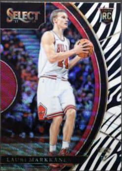 Lauri Markkanen [Zebra Prizm] #8 Basketball Cards 2017 Panini Select