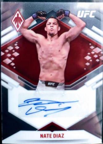 Nate Diaz #PX-NDZ Ufc Cards 2022 Panini Chronicles UFC Phoenix Autographs