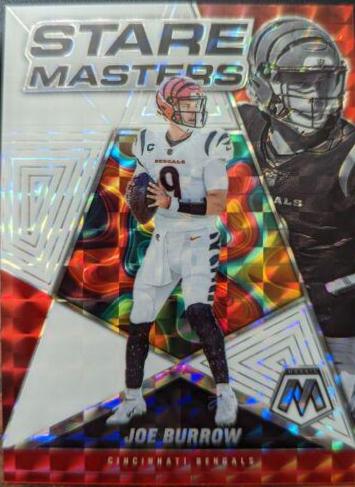 Joe Burrow [White] #SM-4 Football Cards 2022 Panini Mosaic Stare Masters