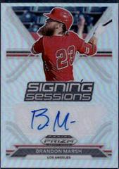 Brandon Marsh [Gold Prizm] #SS-BM Baseball Cards 2021 Panini Prizm Draft Picks Signing Sessions Autographs Prices