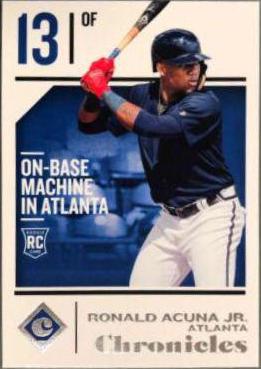 2018 Panini chronicles Ronald Acuna hotsell Jr Rookie