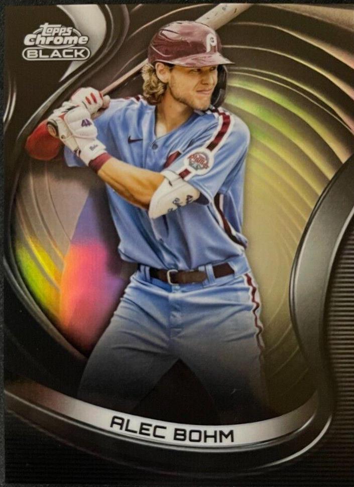 Alec Bohm [Refractor] #76 Baseball Cards 2022 Topps Chrome Black