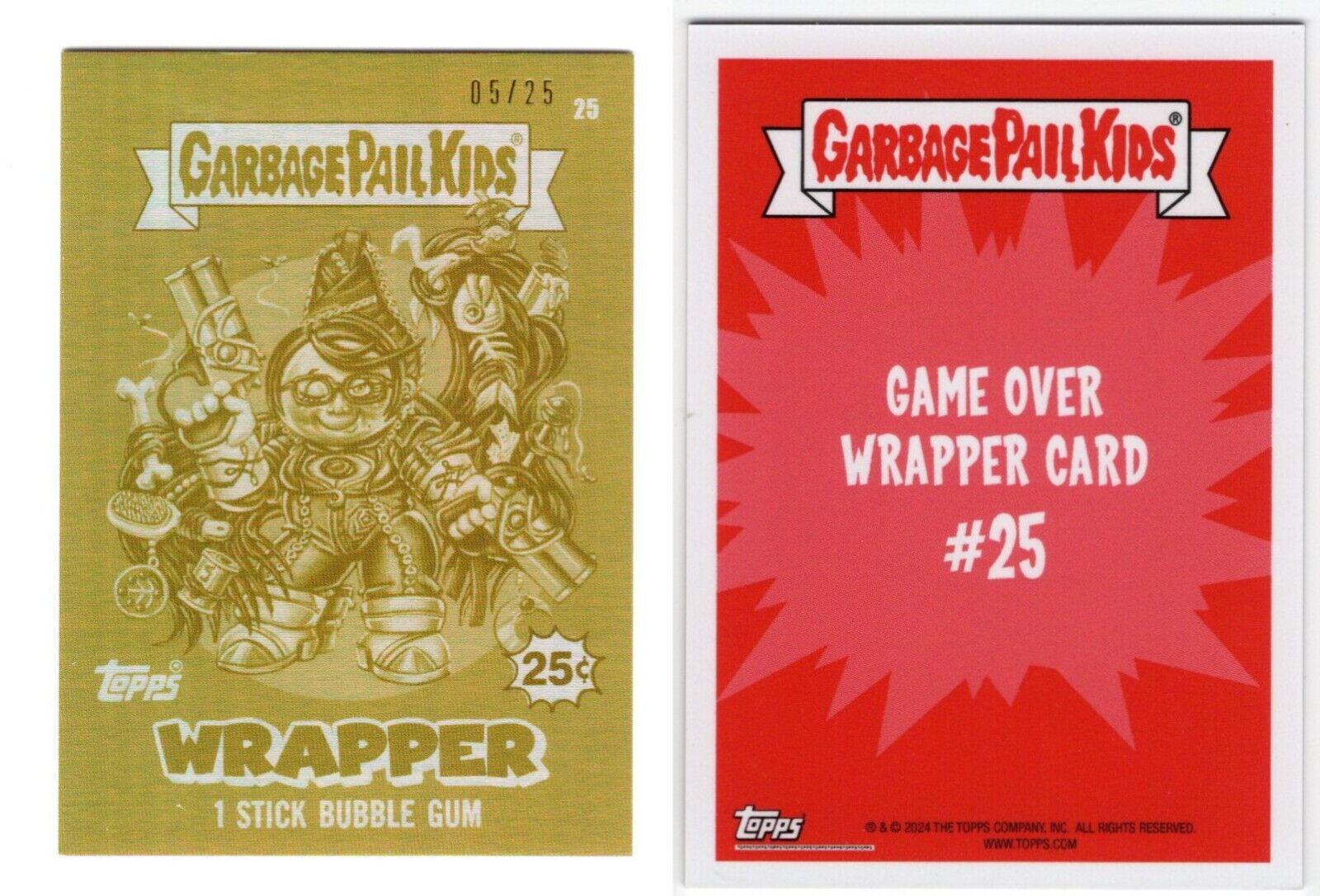 Wrapper [Gold] #25 Garbage Pail Kids 2024 Game Over