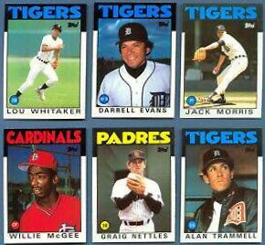 Lou Whitaker #20 Baseball Cards 1986 Topps Tiffany