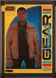 Finn [Gold Refractor] #GG-23 Star Wars 2024 Topps Chrome Galactic Gear