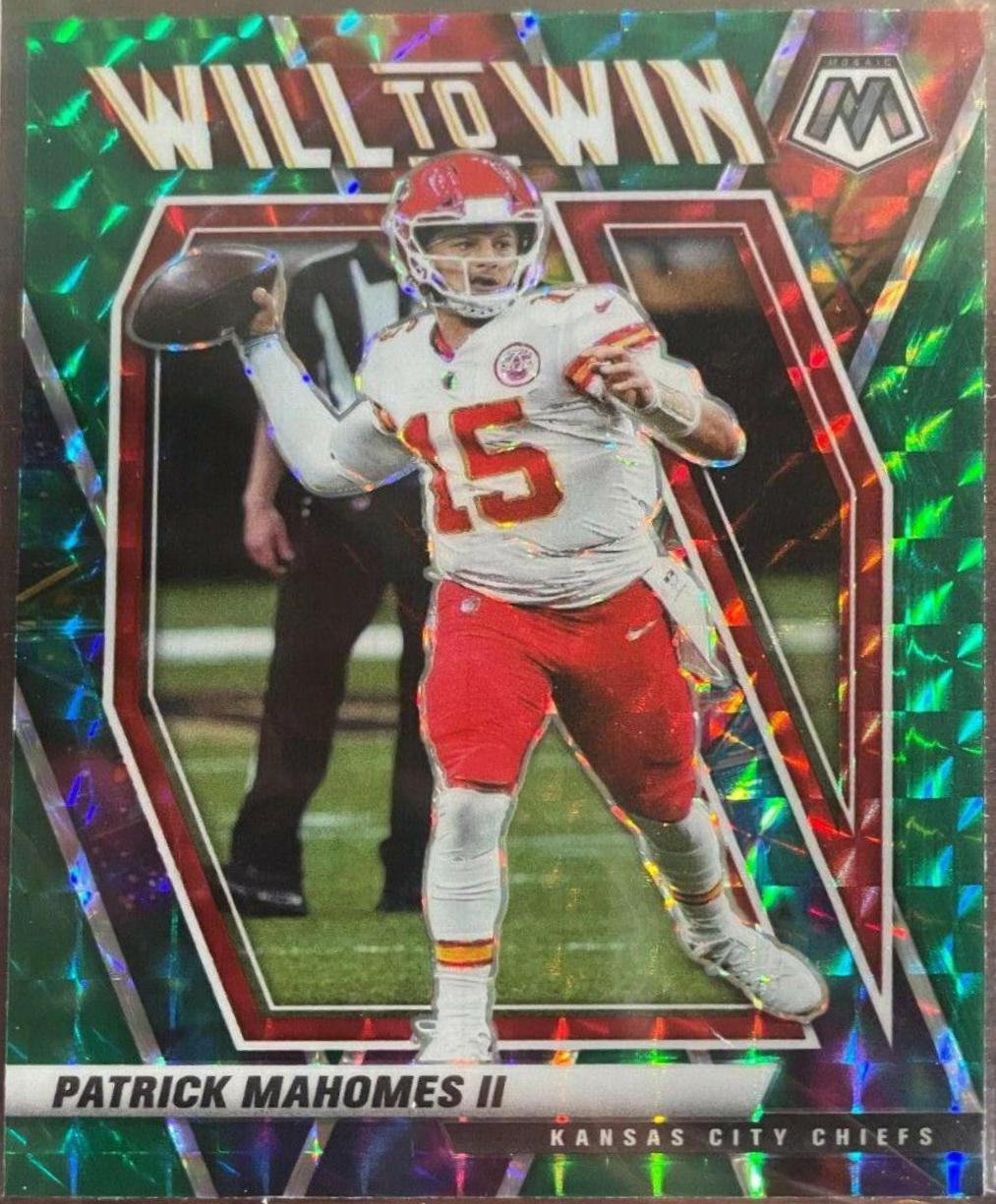 2021 Mosaic Patrick Mahomes Will To Win Green Mosaic Prizm PSA 10 #WW2 Chiefs hot