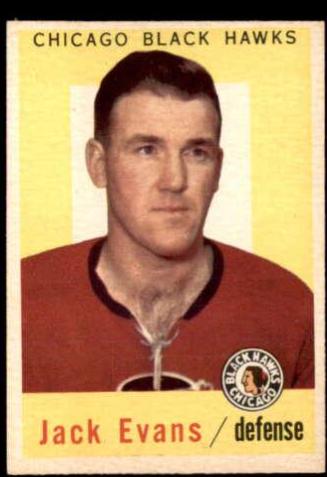 Jack Evans #30 Hockey Cards 1959 Topps