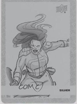 Gamora [Silver Sparkle Printing Plate] #27 Marvel 2021 Upper Deck Annual